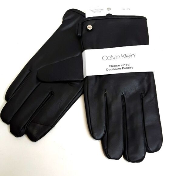 Calvin Klein Gloves Touchscreen Fleece Lined size XL - Picture 1 of 11